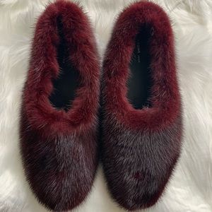 Brand New Celine (Philo era) Mink Slippers sz 40